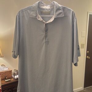 Donald Ross Men's Gray Patterned Polo Shirt